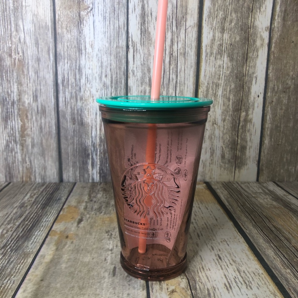 Starbucks Glass tumber 16Oz orange